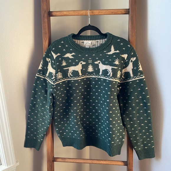 J. Crew Other - J Crew 100% Lambs Wool Fair Isle Duck Labrador Dog Christmas Hunting Sweater